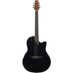 Ovation Applause AE44II Mid Cutaway Black Guitare acoustique-électrique