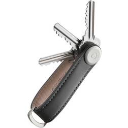 orbitkey Key Organiser Leather - Charcoal with Grey Stitching