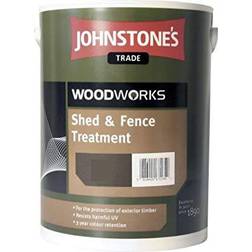 Johnstone's Trade Woodworks Shed & Fence Treatment Wood Paint Brown 5L