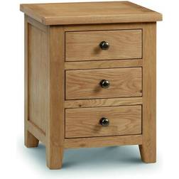 Julian Bowen Marlborough 3 Drawer Bedside Table 44x48cm