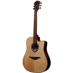 Lag Guitars Tramontane HyVibe 10 THV10DCE-LB Satin guitare électro-acoustique folk avec multi-effets et Bluetooth