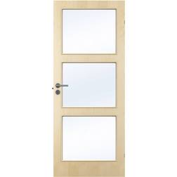 Swedoor Easy Nature GW3 Birch Skjutdörr Klarglas (82.5x194cm)