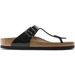 Birkenstock Gizeh Birko-Flor Thong Sandals - Black Patent