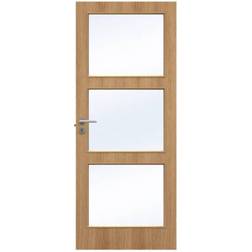 Swedoor Easy Nature GW3 Oak Skjutdörr Klarglas (72.5x204cm)