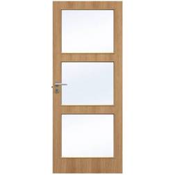 Swedoor Easy Nature GW3 Oak Skjutdörr Klarglas (82.5x204cm)