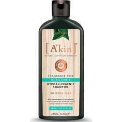 A'kin Mild & Gentle Fragrance Free Shampoo 225ml