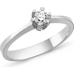 Nuran Star Ring - White Gold/Transparent