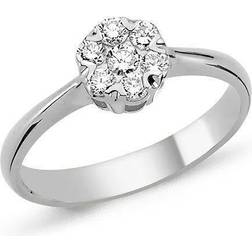 Nuran Flora Ring - White Gold/Diamond