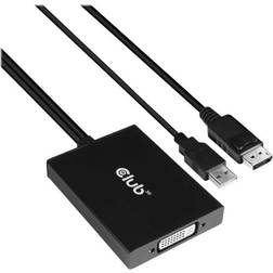 Club 3D Dual Link DVI-D - DisplayPort/USB A PD F-M Adapter 0.6m