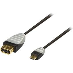 Bandridge USB A-USB Micro-B 2.0 M-F Adapter 0.2m