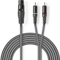 Nedis 2RCA-XLR M-F 3m