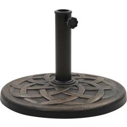 vidaXL Socle Rond de Parasol Polyrésine 19 kg Bronze 19kg