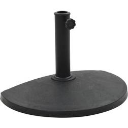 vidaXL Base Per Parasole Semicircolare In Poliresina 9 kg Nero 9kg