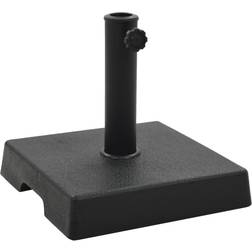 vidaXL Parasol Base Square Polyresin 17.6 lbs Black 8kg