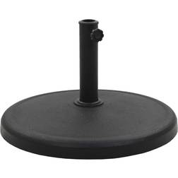 vidaXL Socle Rond de Parasol Polyrésine 19 kg Noir 19kg