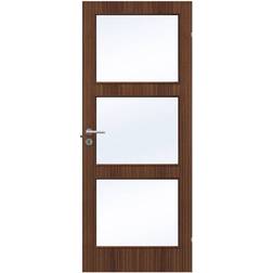 Swedoor Easy Nature GW3 Walnut Skjutdörr Klarglas (62.5x204cm)