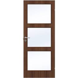 Swedoor Easy Nature GW3 Walnut Skyvedør Klarglass (62.5x204cm)