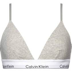 Calvin Klein Modern Cotton Lightly Lined Triangle Bralette - Grey Heather