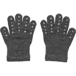 Go Baby Go Wool Grip Gloves - Dark Grey Melange