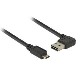 DeLock Left/Right Easy-USB USB A-USB Micro-B 2.0 Angled 2m