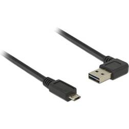 DeLock Left/Right Easy-USB USB A-USB Micro-B 2.0 Angled 3m