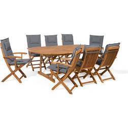 Beliani Maui Patio Dining Set, 1 Table incl. 8 Chairs