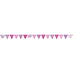 Amscan 998350 Guirlande Happy Birthday Chouette 180 x 15 cm