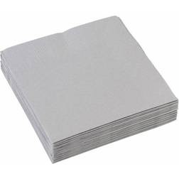 Amscan Napkins Beverage Silver 20-pack