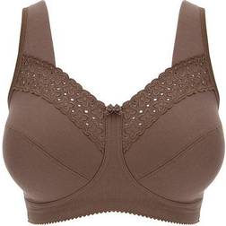 Miss Mary Broderie Anglais Non-Wired Bra - Brown