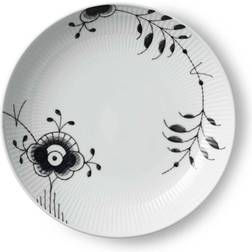 Royal Copenhagen Sort Mega Riflet Flad tallerken 25cm