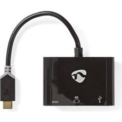 Nedis USB C-USB A/HDMI/USB C M-F 0.2m