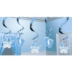 Amscan Swirl Baby Boy 5-pack