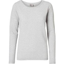 Vero Moda Damestrui Met O-hals Vmcare - Gris