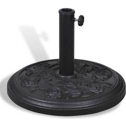 vidaXL Pied Base de Parasol Rond en Résine Support Jardin Terrasse Balcon 9kg