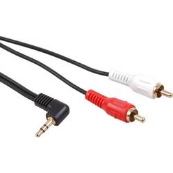 Maclean Angled 3.5mm-2RCA 3m