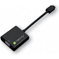 Techly IDATA HDMI-VGA2AU HDMI-VGA/3.5mm/USB Micro-B M-F 0.2m