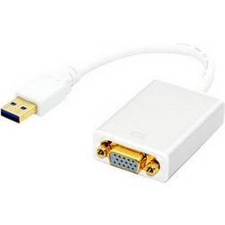 Techly USB C-VGA M-F 0.2m