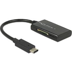 DeLock 91740 usb 3.0 (3.1 gen 1) type-c noir lecteur de carte mémoire