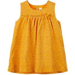 Name It Baby Floral Print Corduroy Dress - Yellow/Golden Orange (13169260)