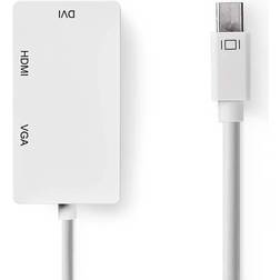 Nedis DisplayPort Mini-VGA/DVI/HDMI M-F 0.2m