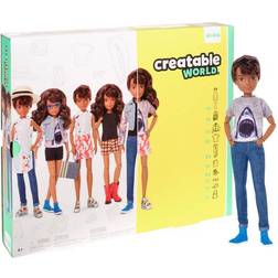 Mattel Creatable World Deluxe Character Kit Customizable Doll Brunette Wavy Hair