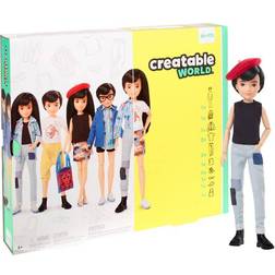 Mattel Creatable World Deluxe Character Kit Customizable Doll Black Straight Hair GGG54