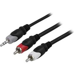 Deltaco 3.5mm - 2xRCA M-M 5m