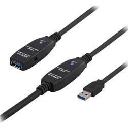 Deltaco Prime Active USB A - USB A M-F 3.0 10m