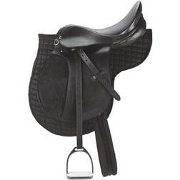 Kerbl Selle de poney en cuir Noir Equipement pour cheval écurie équitation 32196