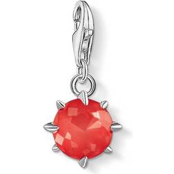 Thomas Sabo Birth Stone July Charm - Silver/White/Red