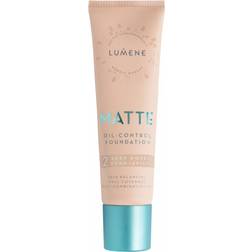 Lumene Matte Oil-Control Foundation, 30ml, 2 Soft Honey