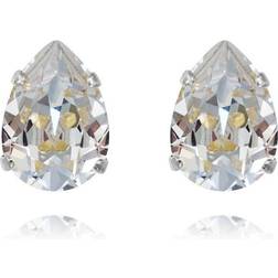 Caroline Svedbom Mini Drop Earrings - Silver/Transparent