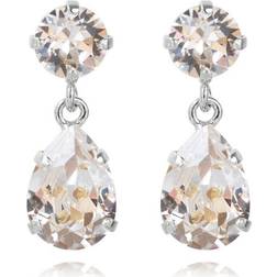 Caroline Svedbom Mini Drop Earrings - Silver/Transparent