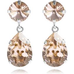 Caroline Svedbom Classic Drop Earrings - Silver/Vintage Rose